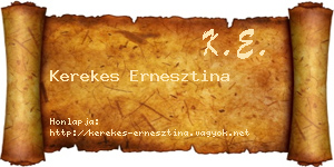 Kerekes Ernesztina névjegykártya