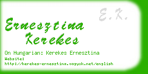 ernesztina kerekes business card